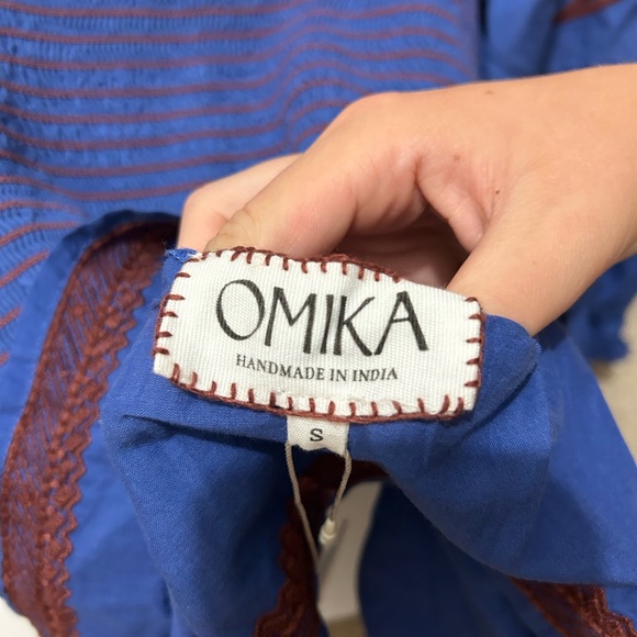 Omika Dumnore Blouse in Anya Cobalt -NWT - Picture 9 of 10